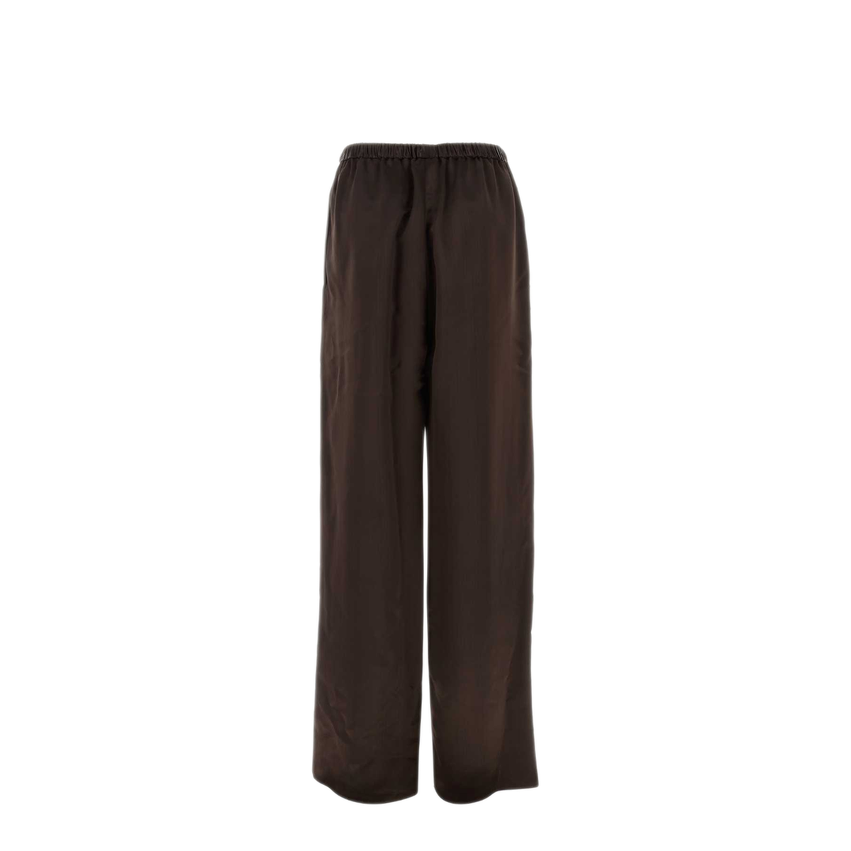 MAYFEYR - Ferragamo - Brown Satin Palazzo Pants - 13I207793249MARRONE