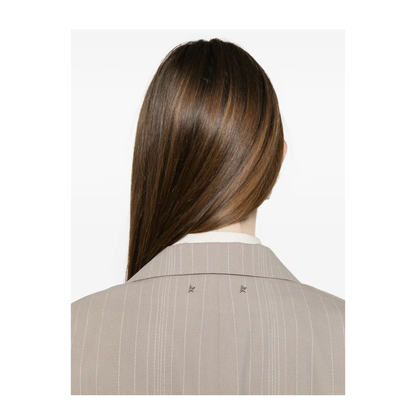 MAYFEYR - Golden Goose - Pinstripe Oversized Wool Blend Blazer With Broche - GWP02069P00232560398