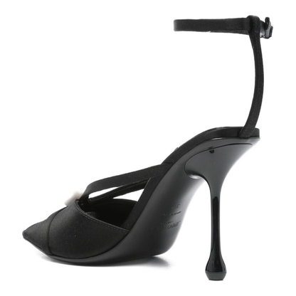 MAYFEYR - Jimmy Choo - Siva 95 Sandals Black - SIVA95AODBLACKWHITE