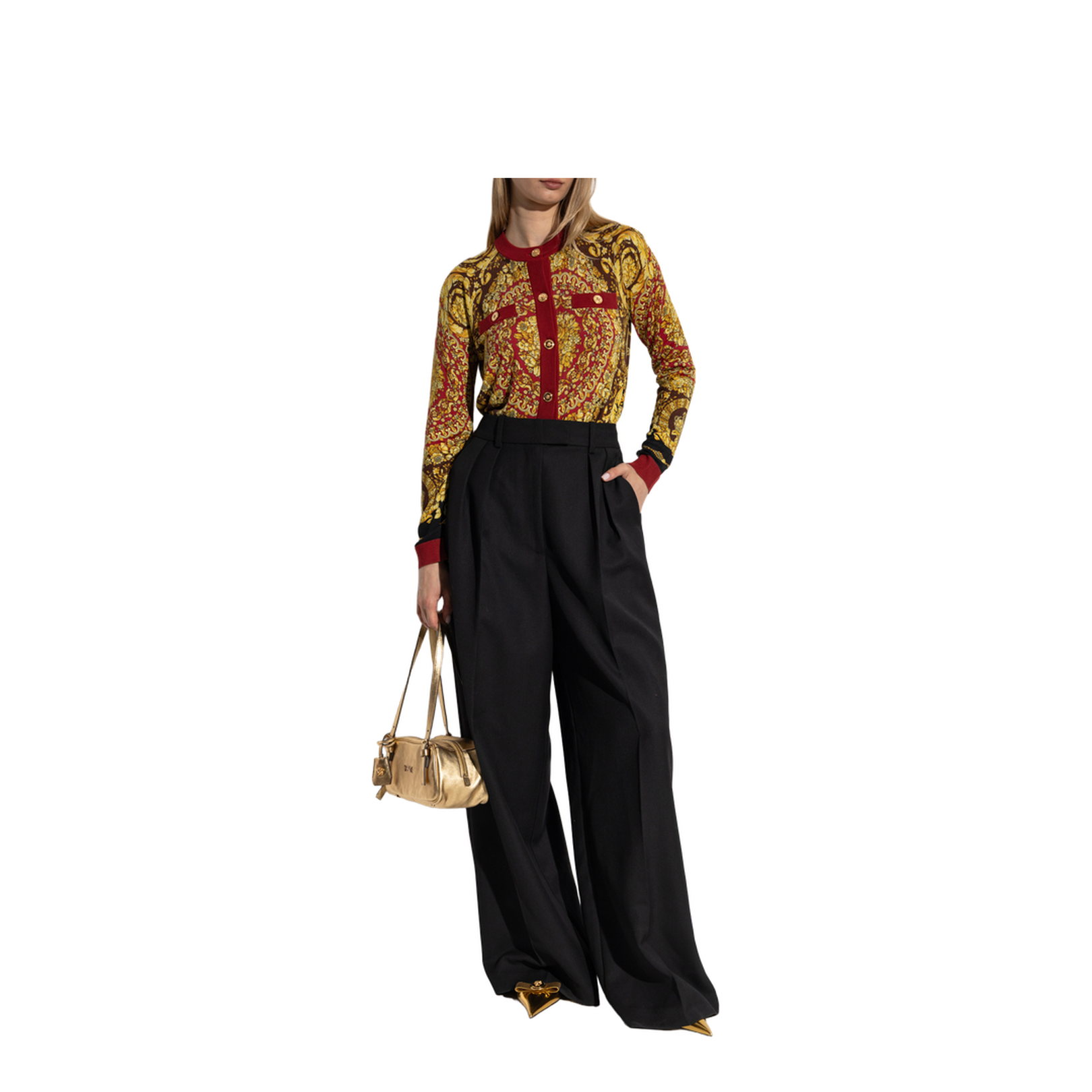 Baroque Silk Knit Cardigan