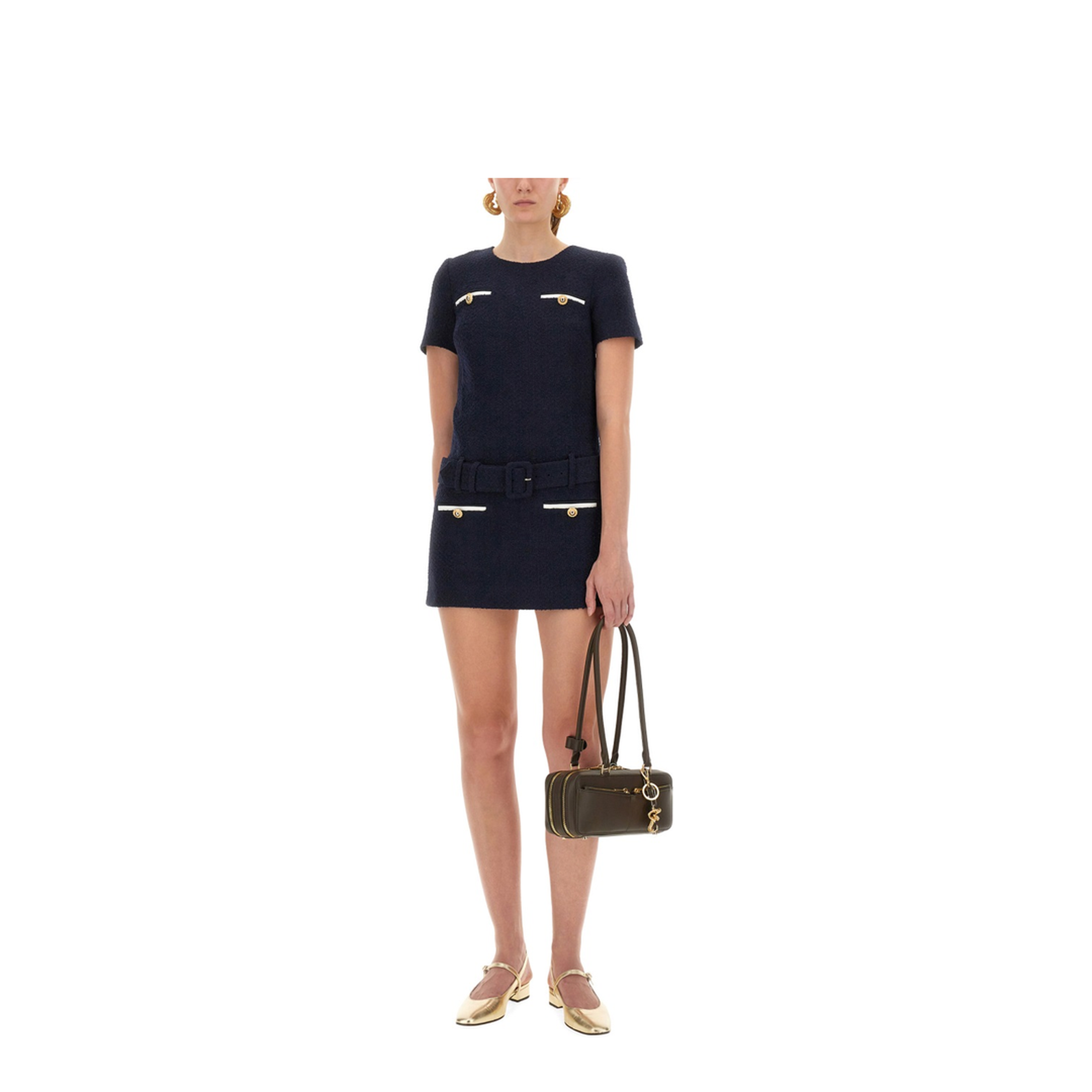 MAYFEYR - Self Portrait - Mini Boucle Dress - PF25034SBLBLUE