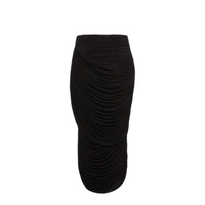 MAYFEYR - Magda Butrym - Draped Midi Skirt - 221925BLACK
