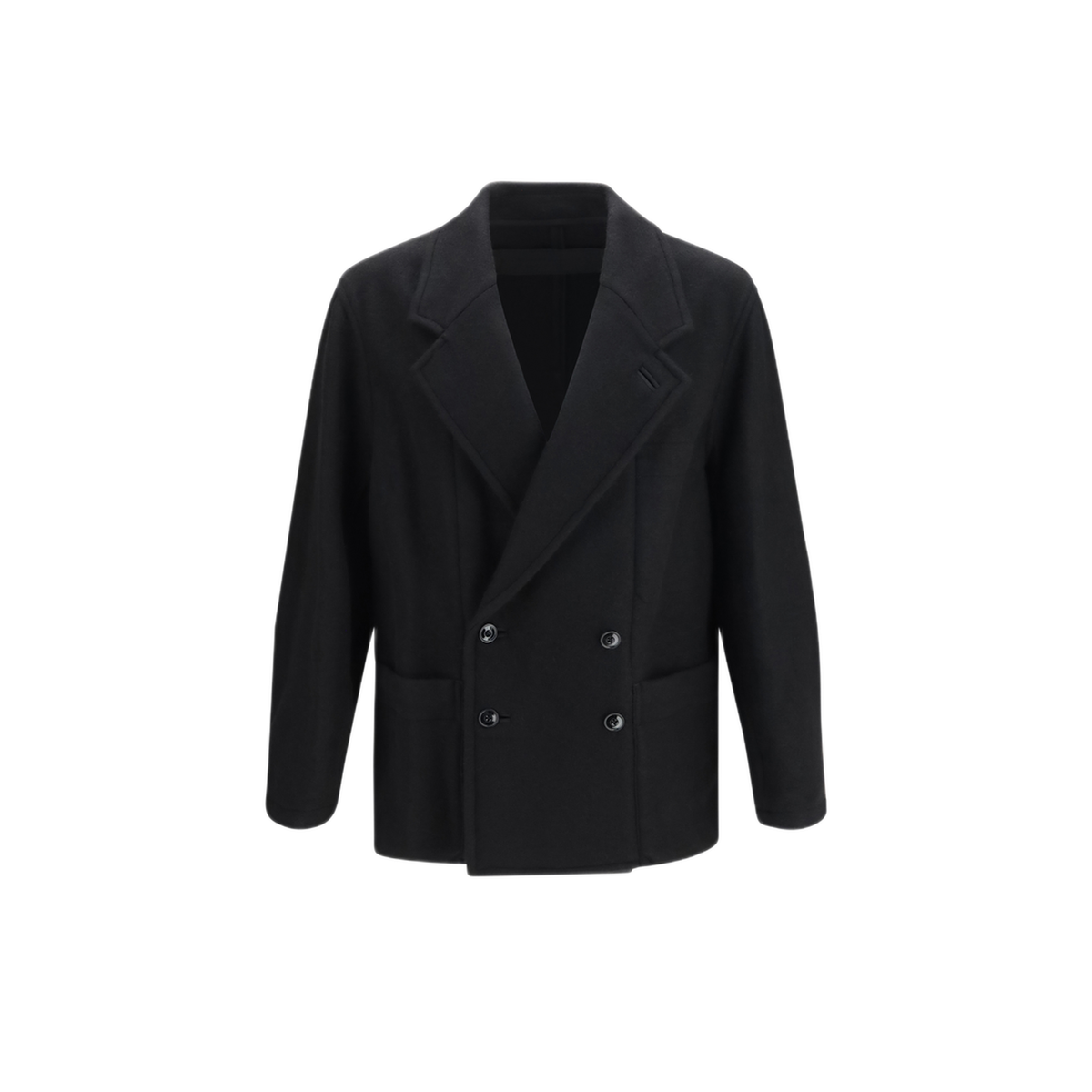MAYFEYR - Lemaire - Black Wool Alpaca Blend Trench Coat - CO1166LF1700BK999