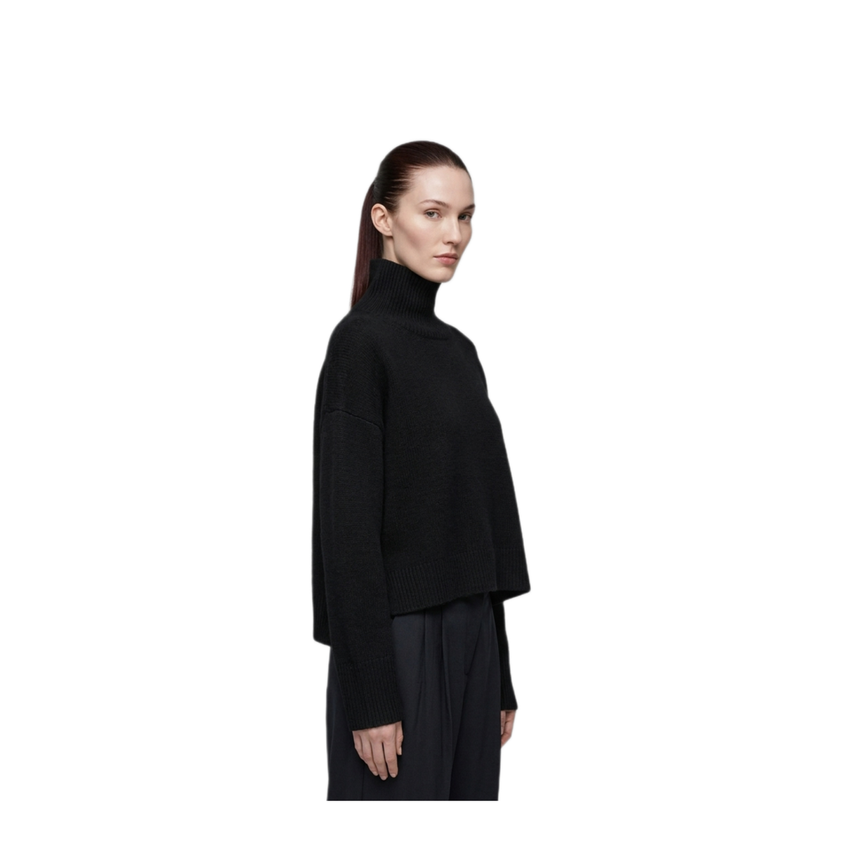 MAYFEYR - Loulou Studio - Black Jonah Turtleneck Sweater - JONAHBLACK