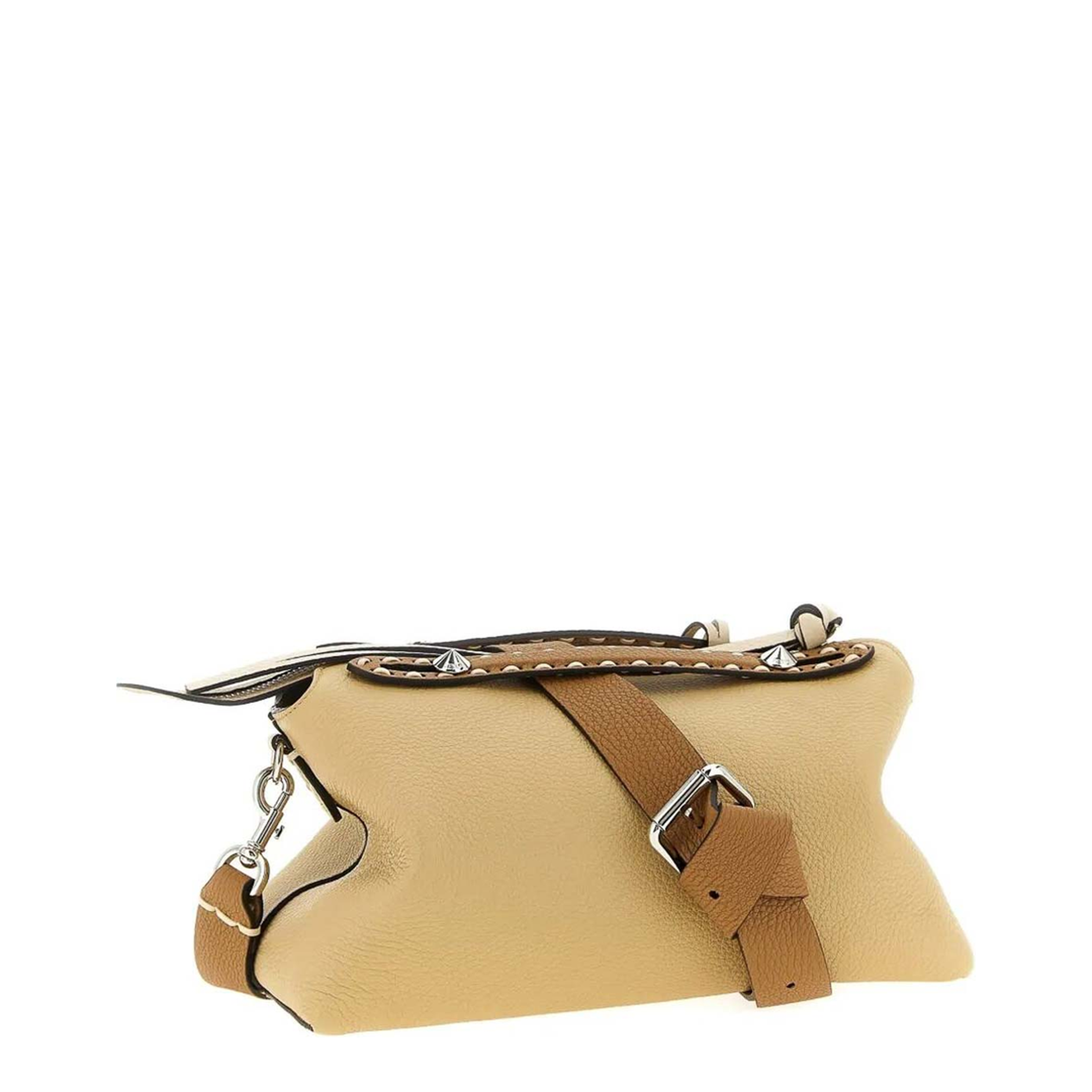 By The Way Medium Leather Crossbody Bags - Beige