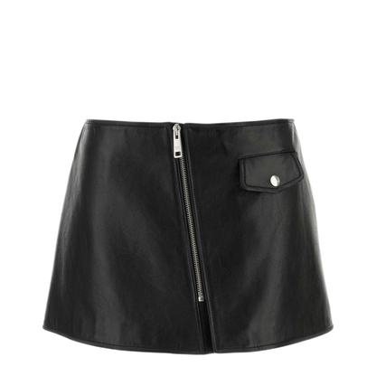 MAYFEYR - Prada - Black Leather Mini Skirt - 51893SOOO11KDF0002