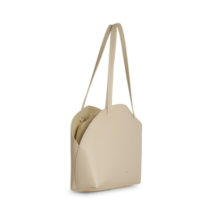 Curve Media White Leather Crossbody Bag