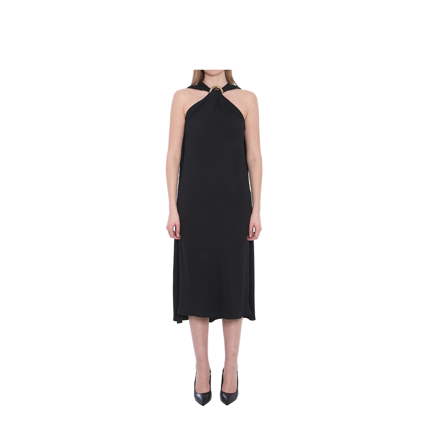 Acetate Blend Fabric Evening Dress