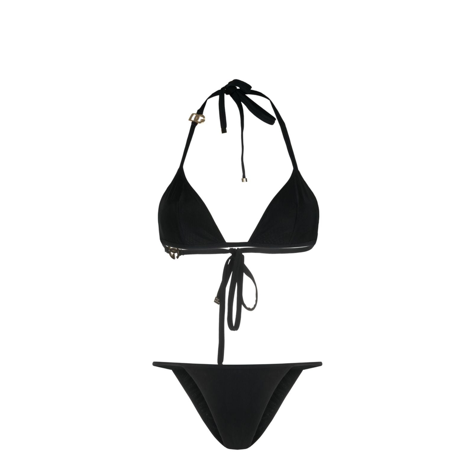 Triangle Bikini with Logo in Black