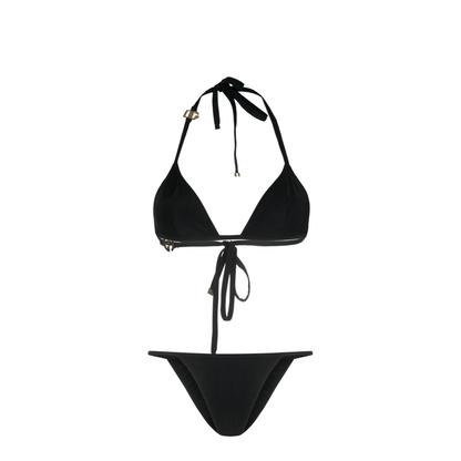 Triangle Bikini with Logo in Black