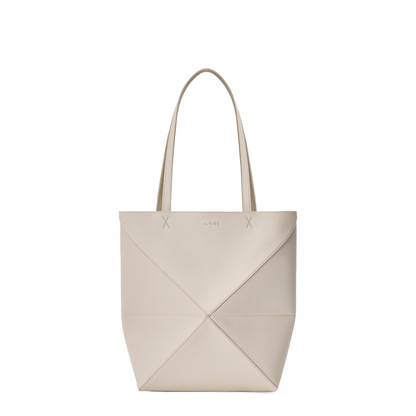 Medium Puzzle Fold Tote in Soft Grained Calfskin Grey