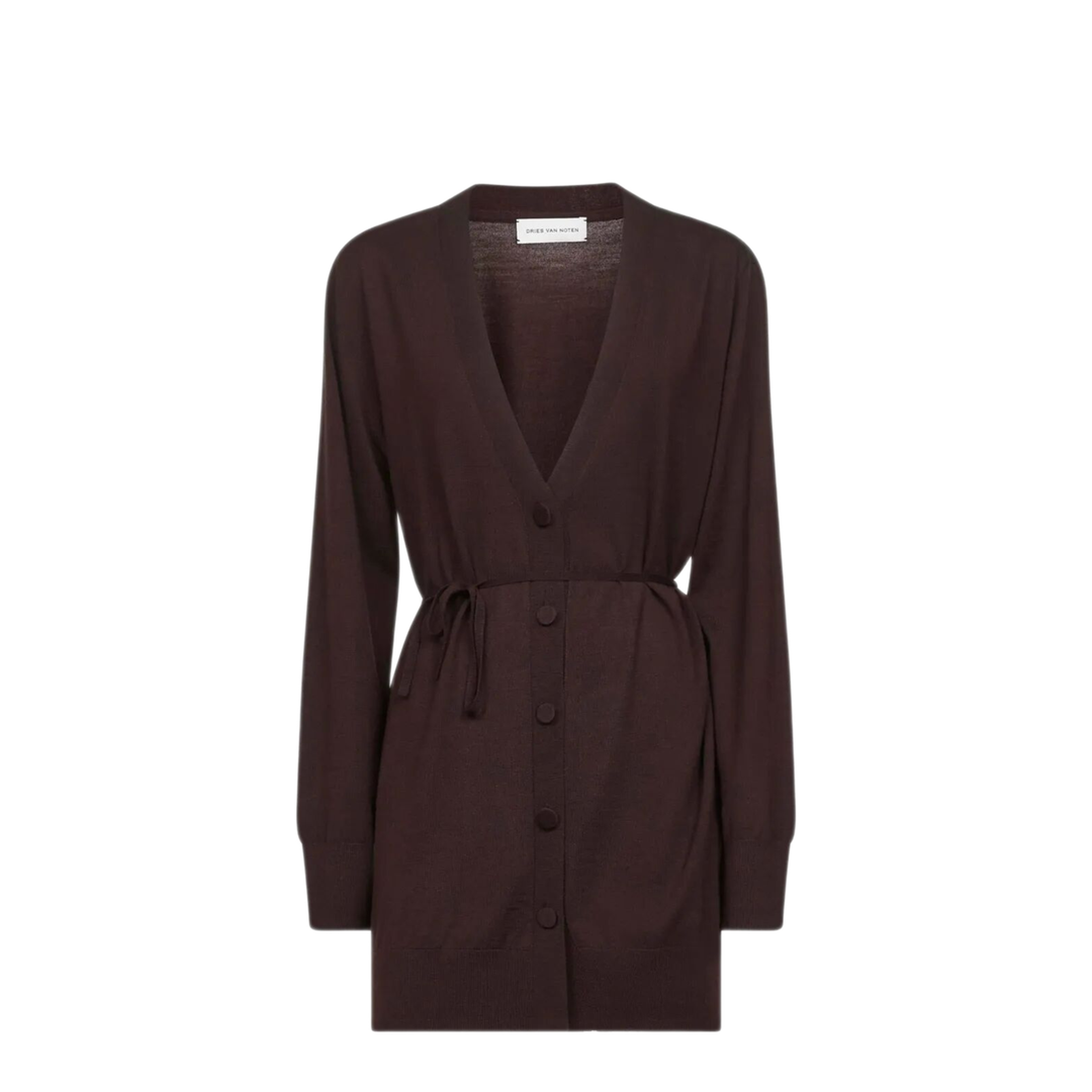 MAYFEYR - Dries Van Noten - Tibati Long Cardigan With Thin Belt - 0112042700704
