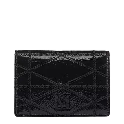 Travia Quilted Card Wallet in Crushed Leather