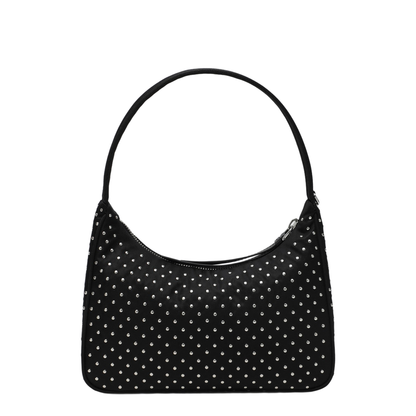 Black Re-Edition Handbag with Studs