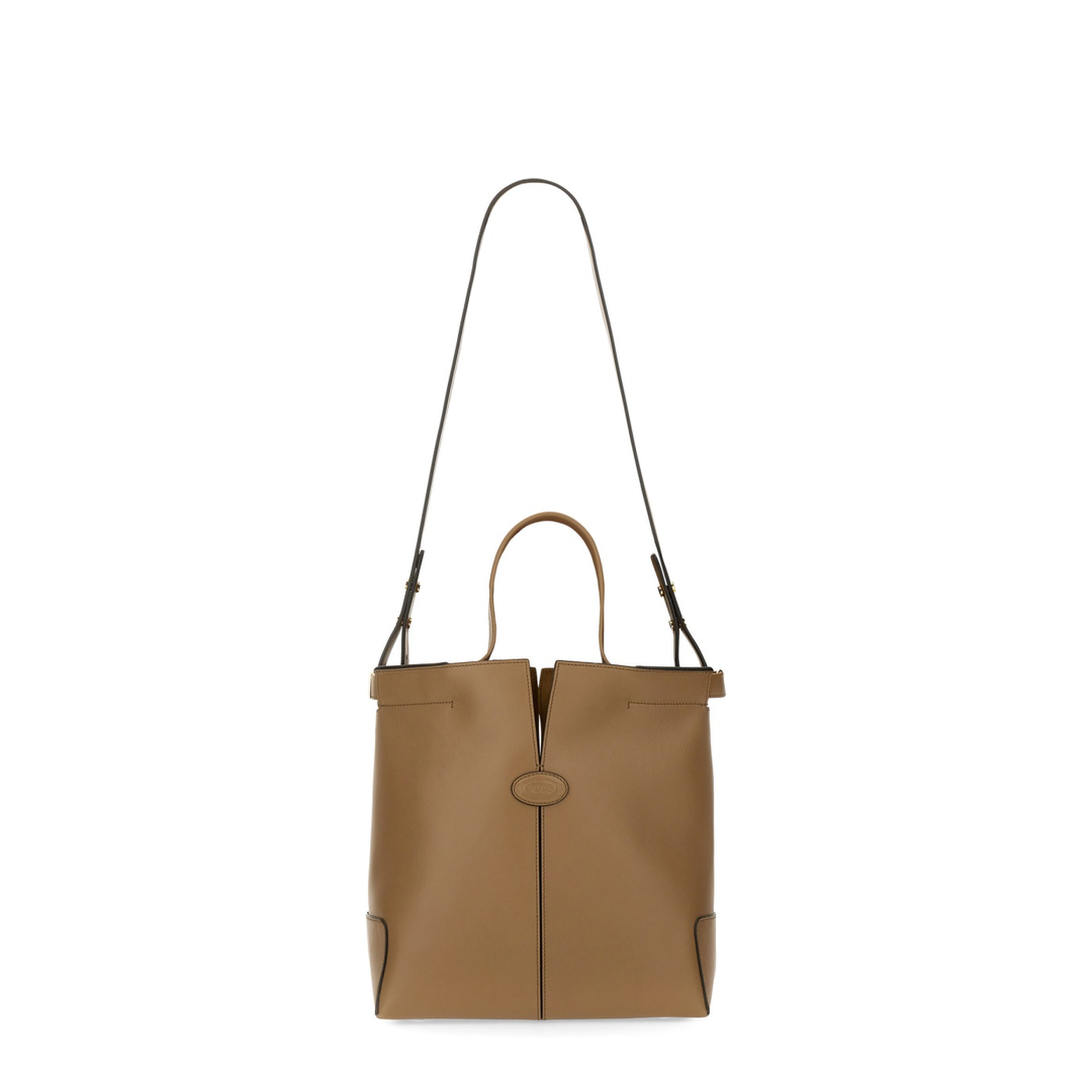 Tod’s Di Bag Folio Small Leather Shopping Bag - Cappuccino
