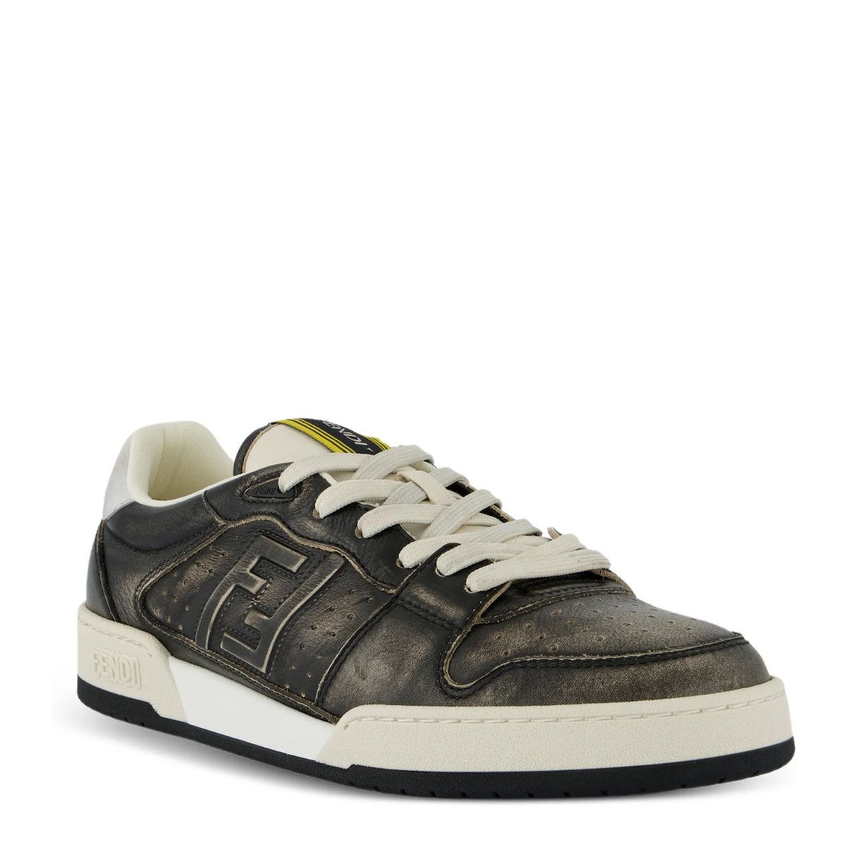 Black Leather Match Sneakers
