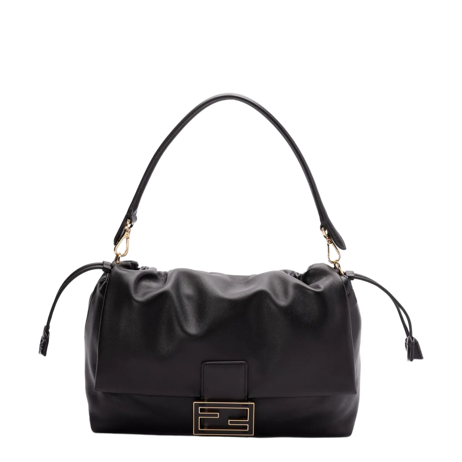 Baguette Large Leather Top Handle Bags - Black