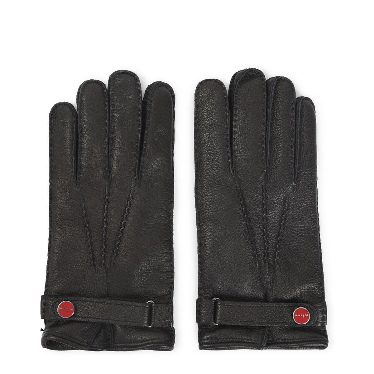MAYFEYR - Kiton - Black Deer Leather Gloves - UGU023K0212L10003NERO