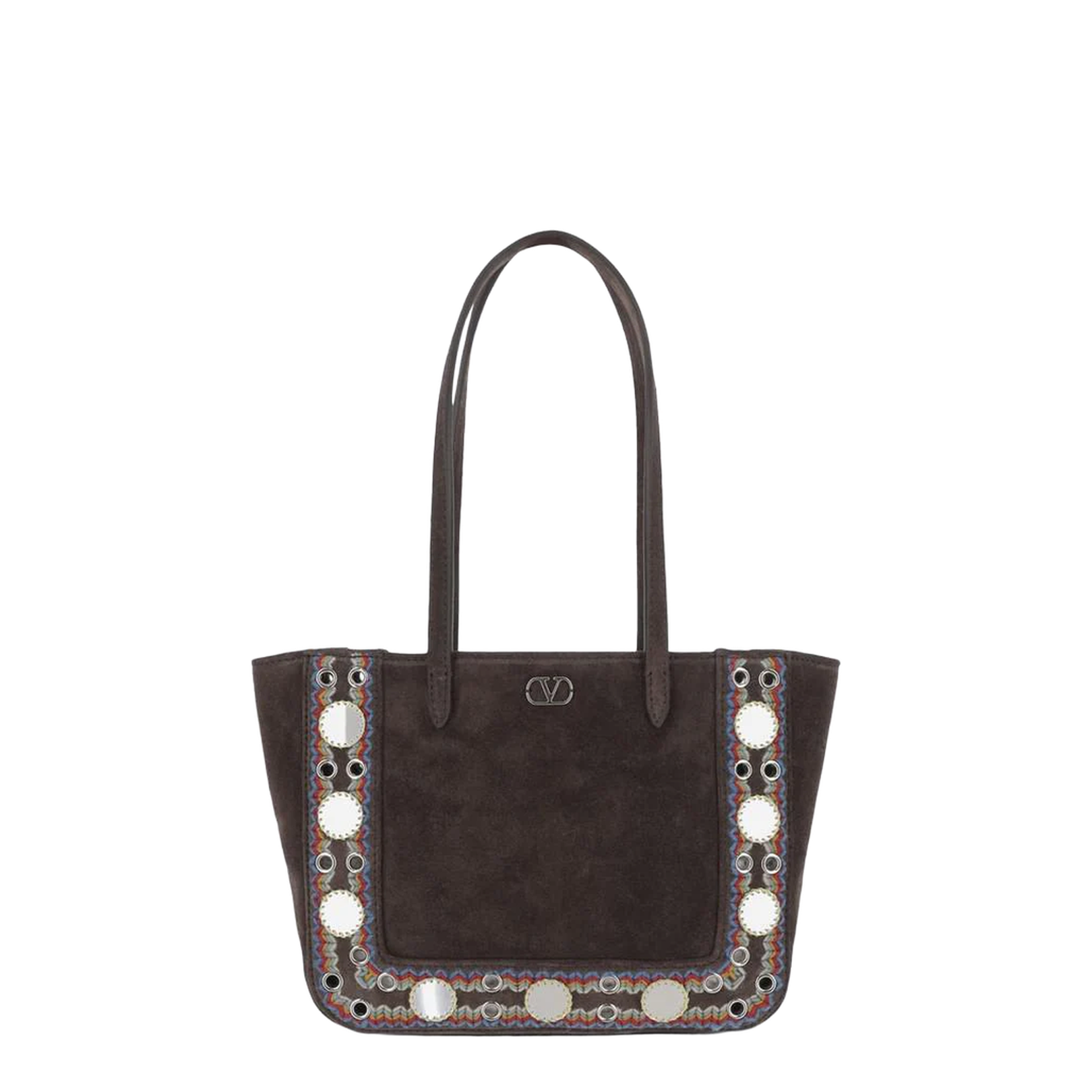 Mini Tote Bag Nellcôte In Brown Suede