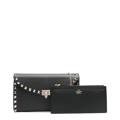 Rockstud Embellished Foldover Top Bag