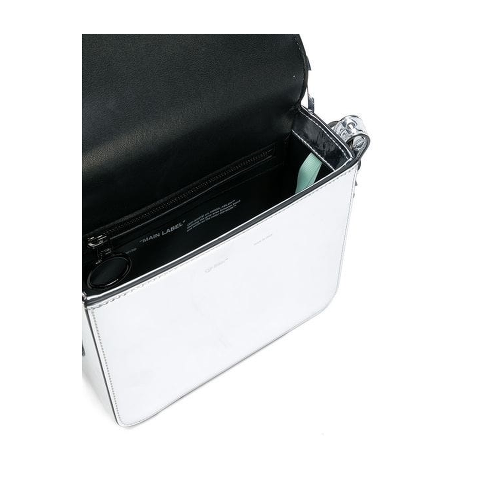 Mirror Binder Clip Silver Shoulder Bag