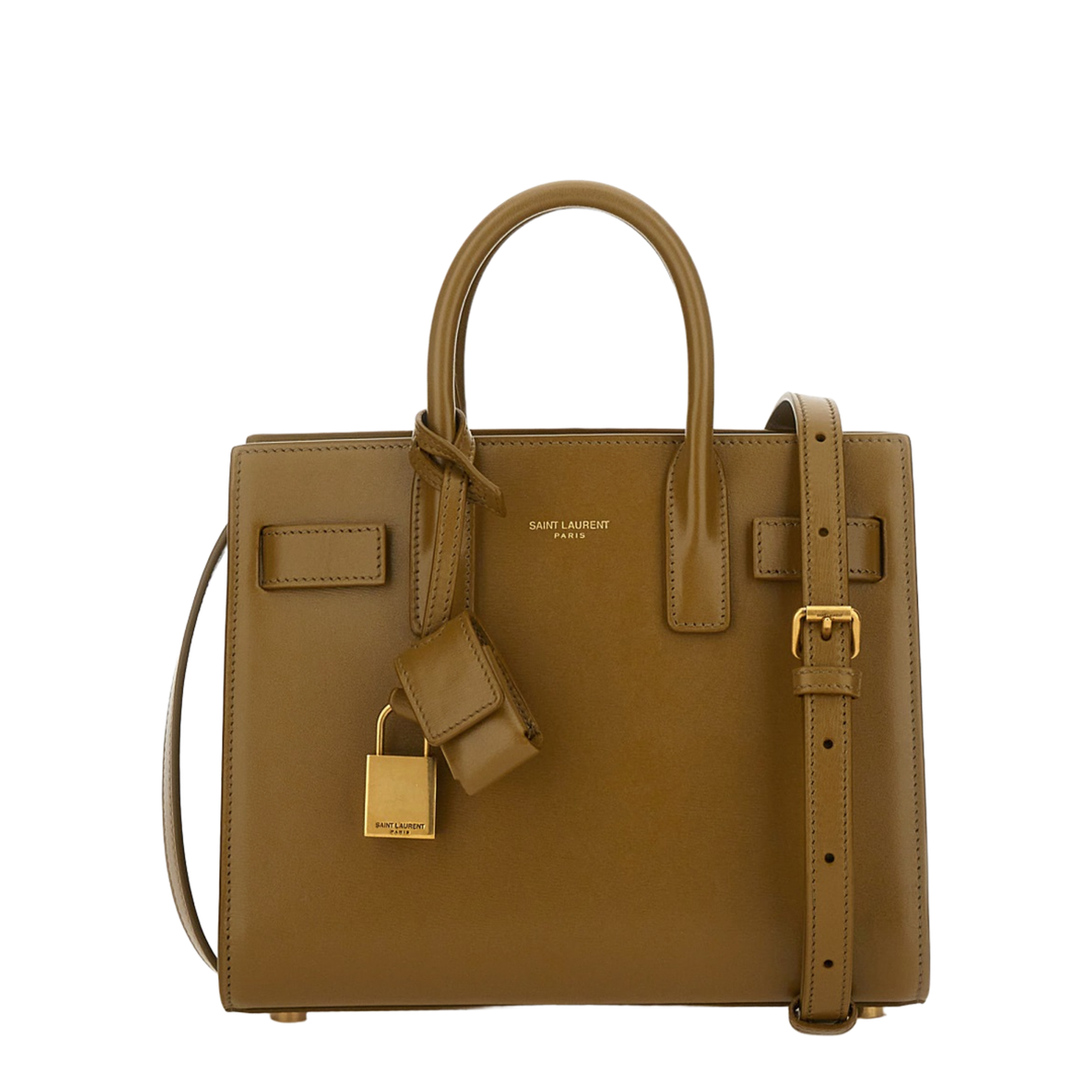 Sac De Jour Nano Leather Handbag Khaki