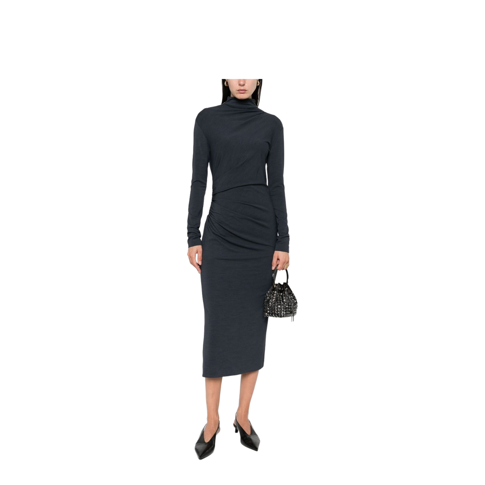 Wool Blend Midi Dress