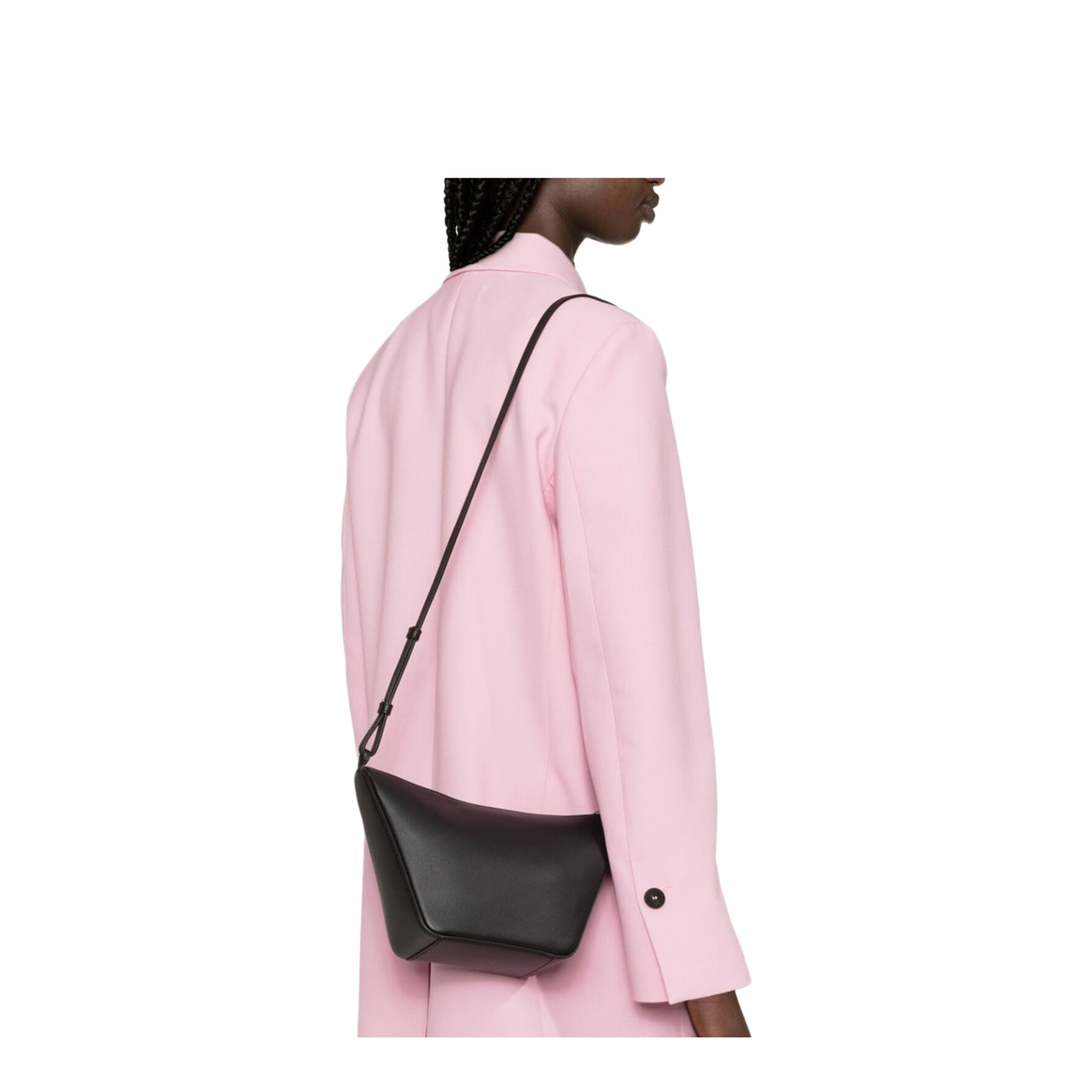 Hammock Mini Leather Shoulder Bag - Black
