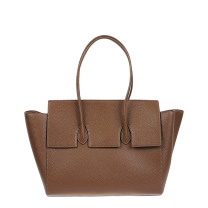 MAYFEYR - ROUNN - Brown Leather Tote Bag - FELICEFLAP31PECAN