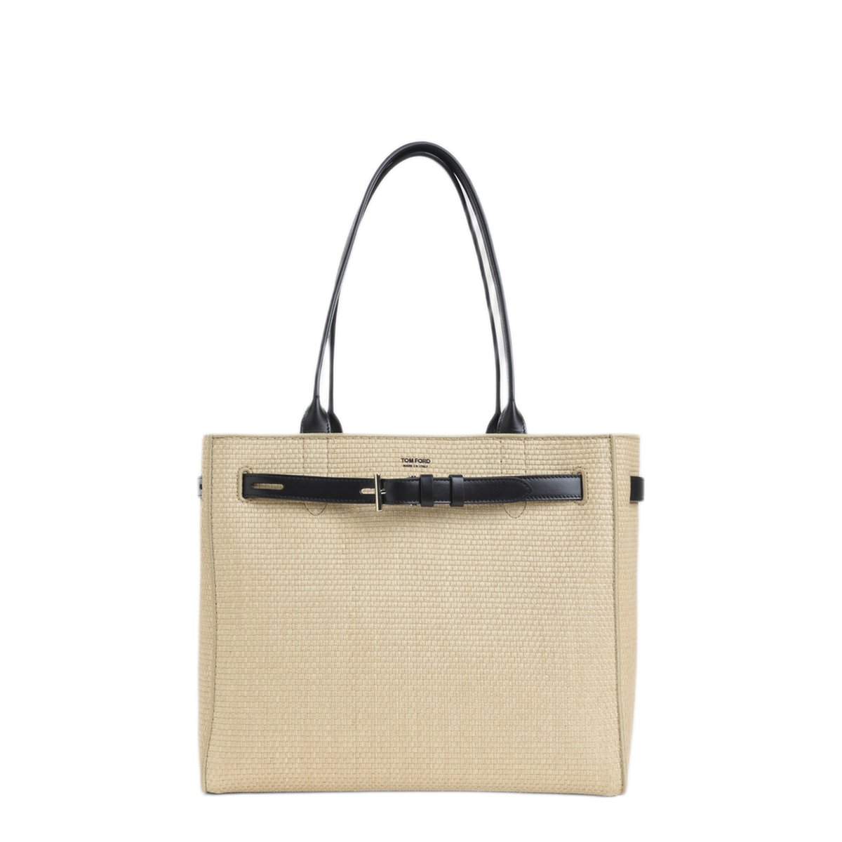 MAYFEYR - Tom Ford - Natural Black Raffia Smooth Calf Tote Bag - L1809TRA005PJNA