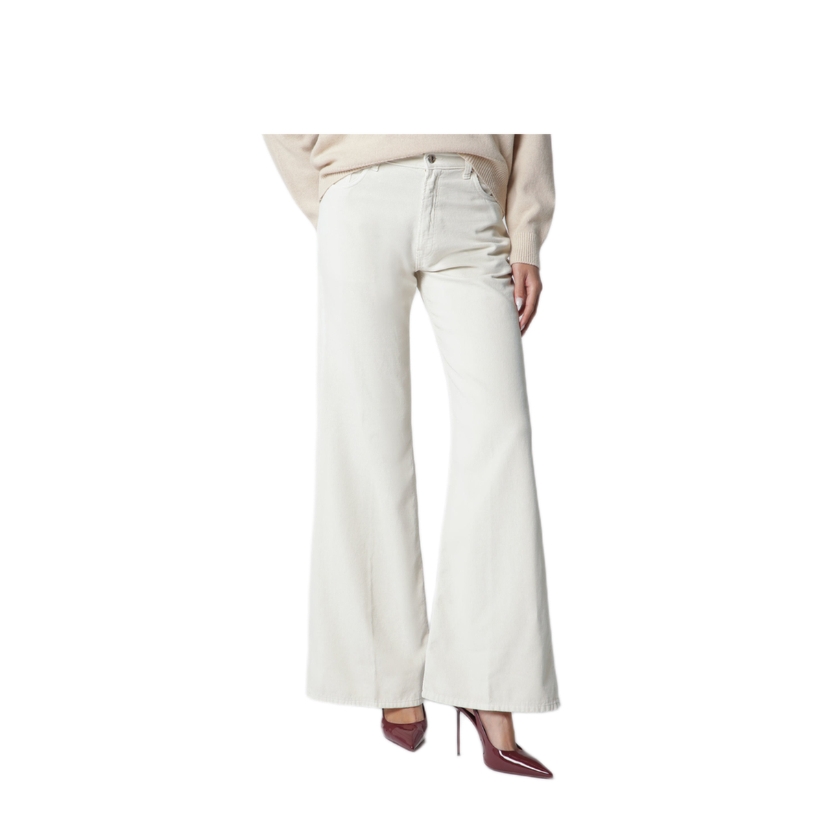 MAYFEYR - Haikure - Velvet Cotton Trousers In Snow - HEW03373GF184PXCOT0570