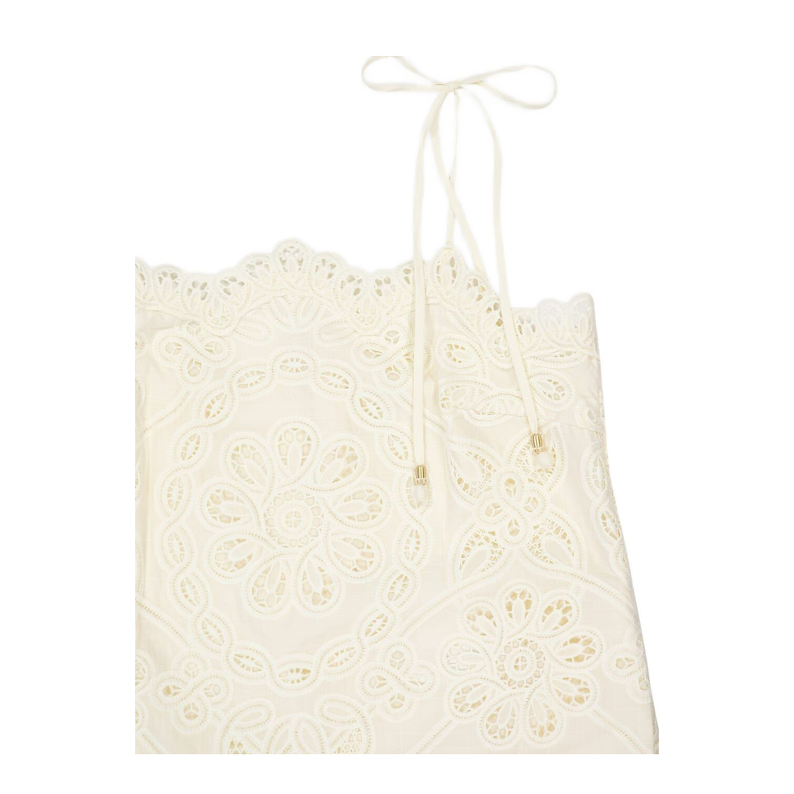 Embroidered Dress Ivory
