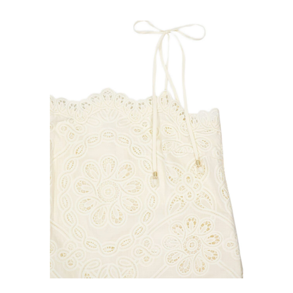 Embroidered Dress Ivory