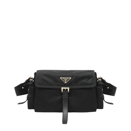 Explore Medium Re-Nylon Shoulder Bags - Nero