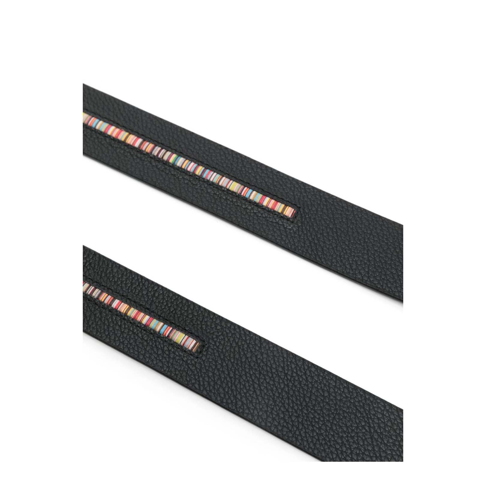 Multistripe Insert Leather Belt
