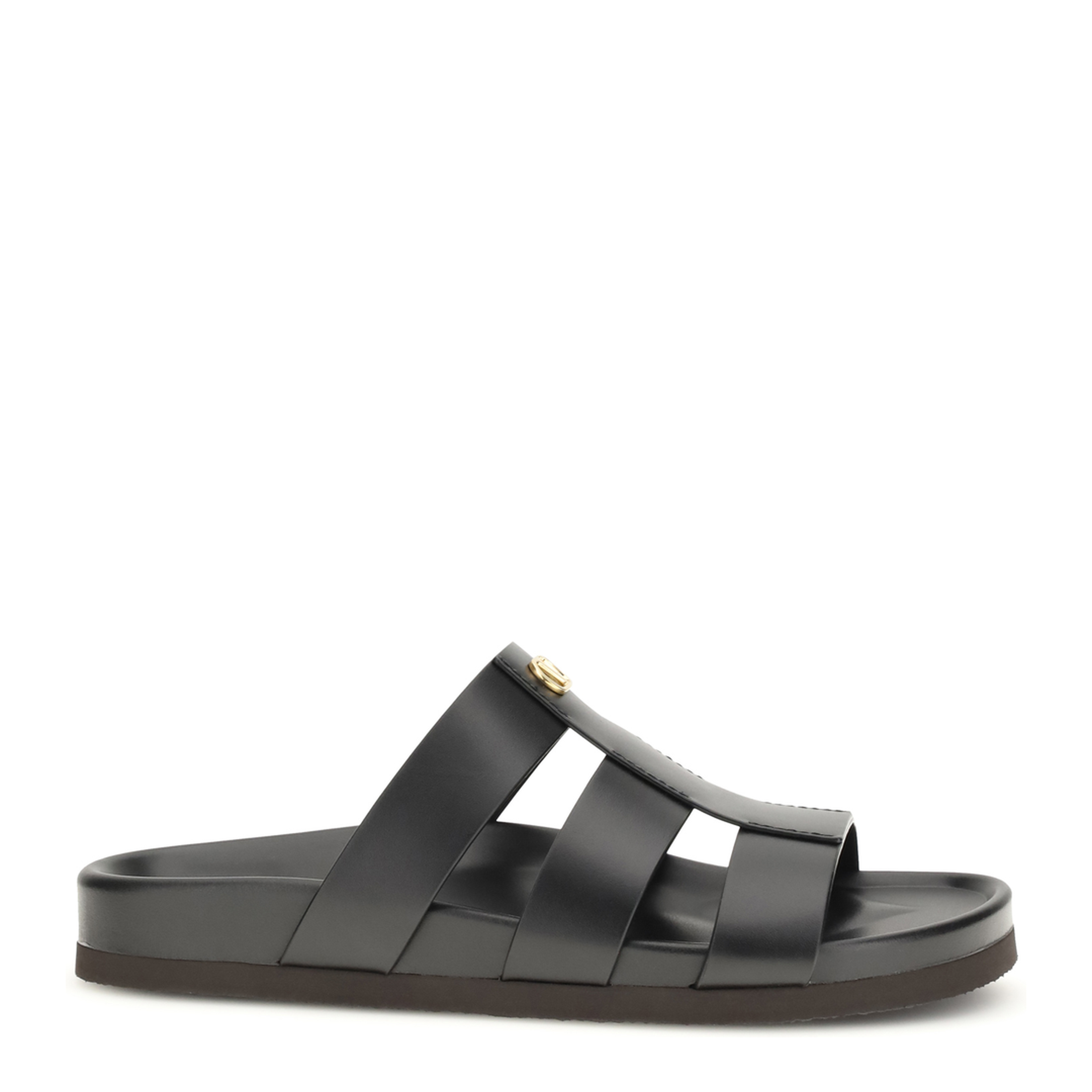 MAYFEYR - Valentino - Studshield Leather Slide Sandals - 8Y2S0M95BEK