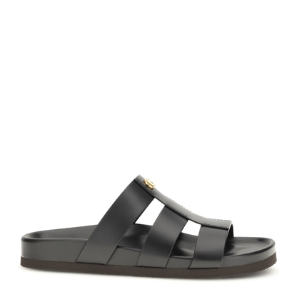 MAYFEYR - Valentino - Studshield Leather Slide Sandals - 8Y2S0M95BEK