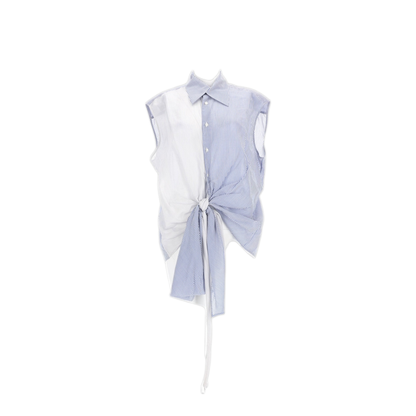 MAYFEYR - Mrz - Sleeveless Cotton Silk Shirt - S190378XX15SAMPLE