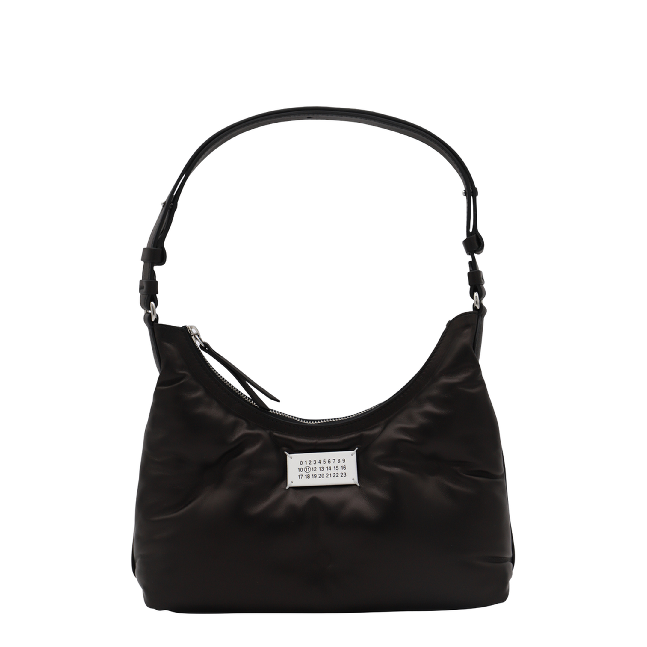 Glam Slam Small Lambskin Hobo Bag - Black