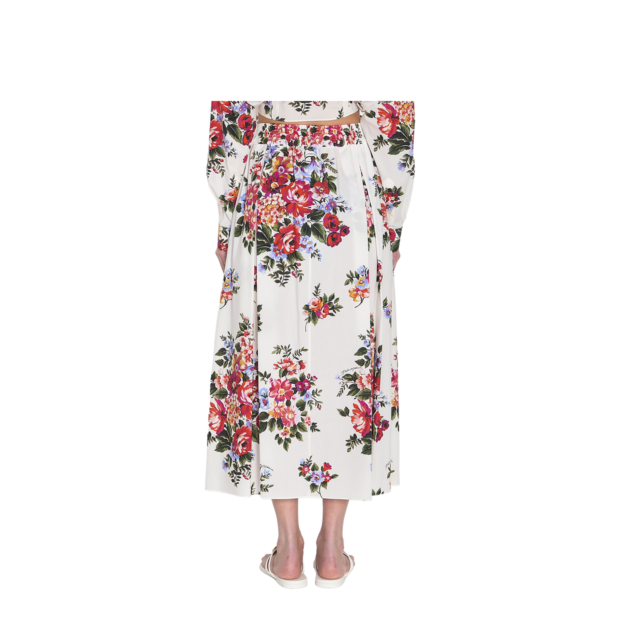 Long Skirt with a Floral Print