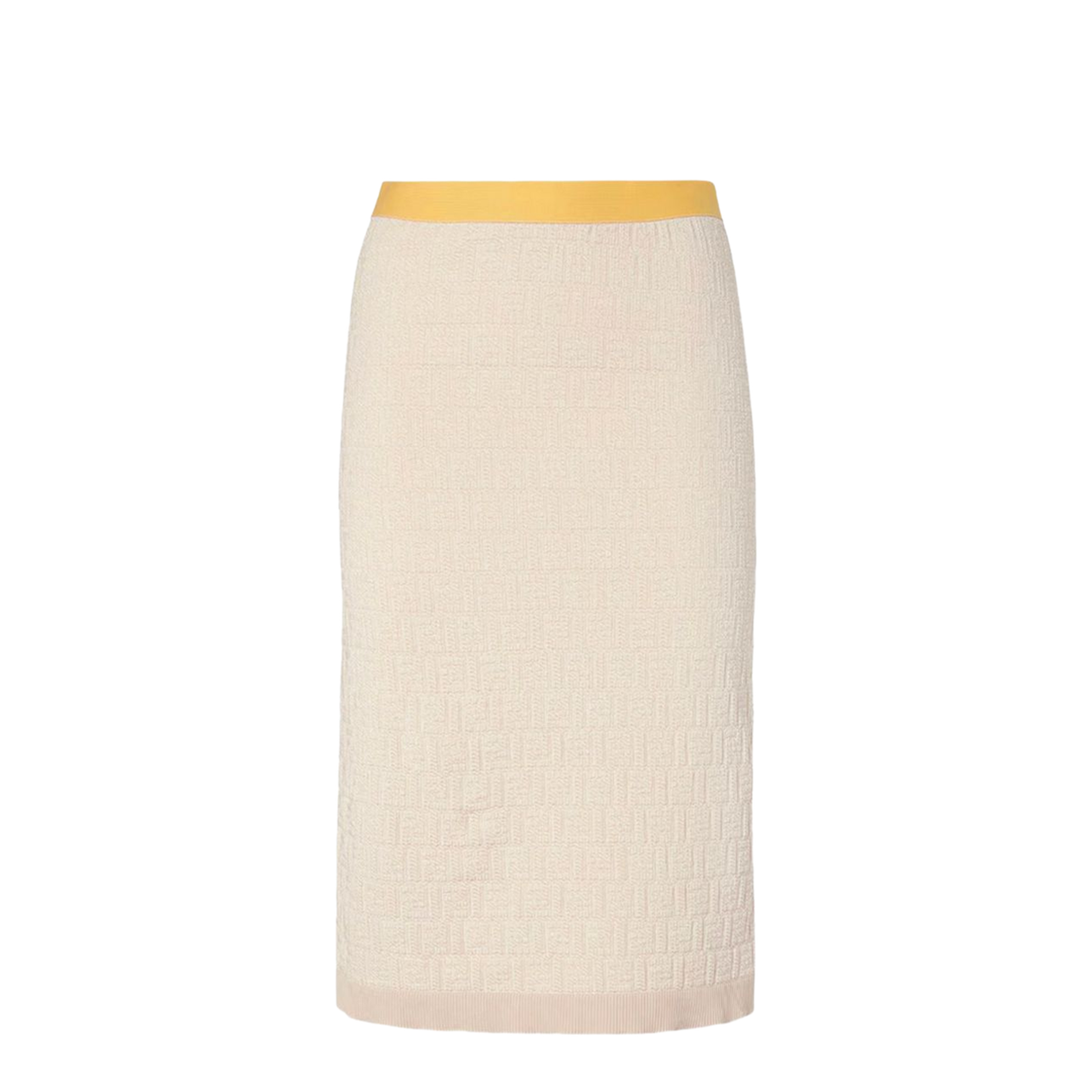 Light Beige Cotton And Silk Skirt