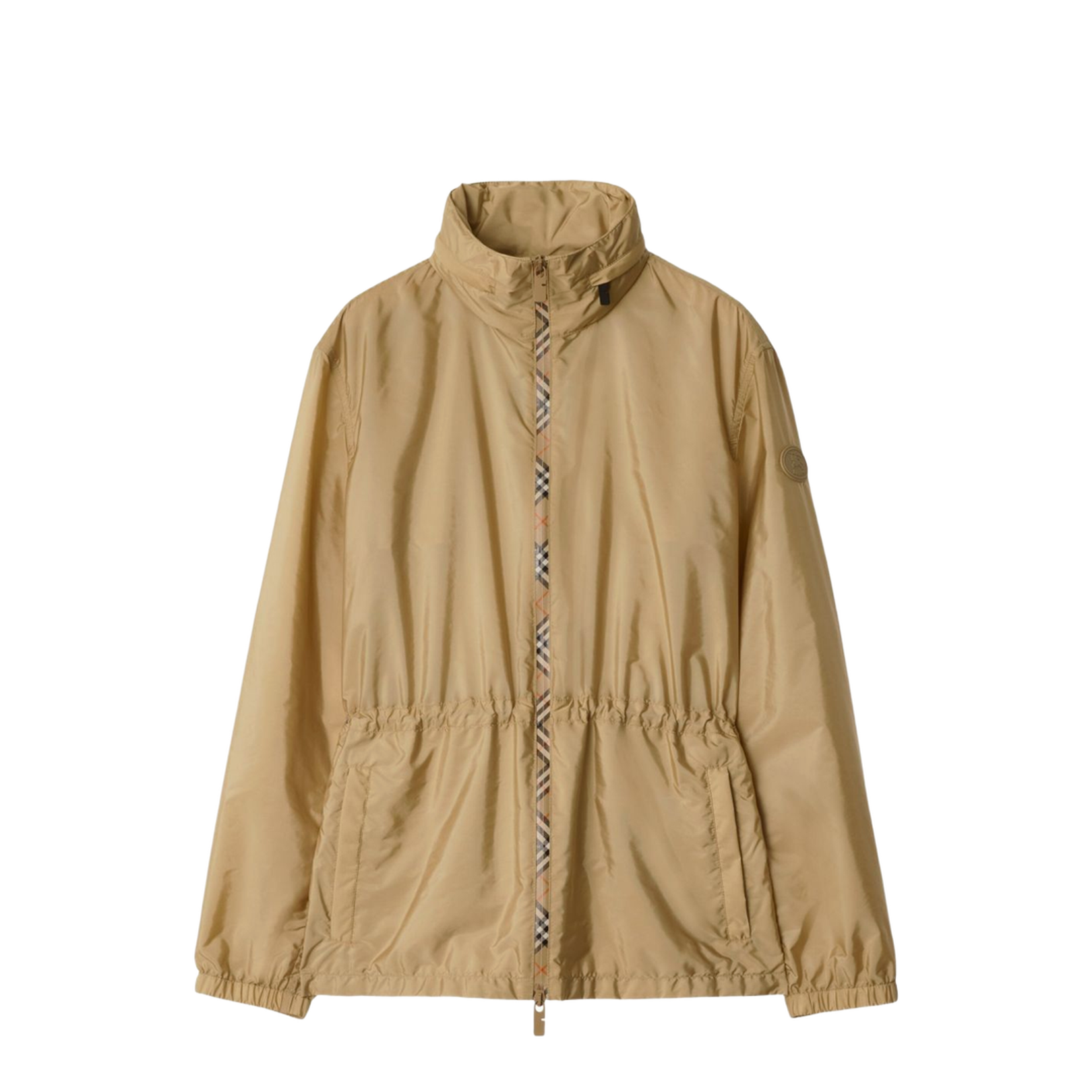 Check Motif Nylon Jacket