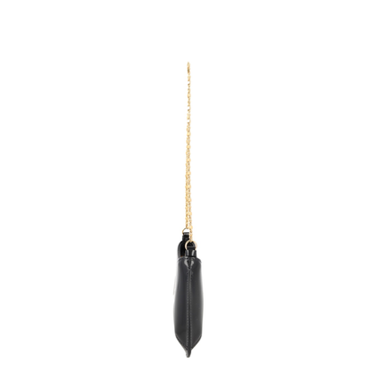 Le Petit Bisou Chaîne Calf Leather Shoulder Bag - Black
