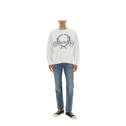 Sweatshirt with Laurel Crown Logo Embroidery