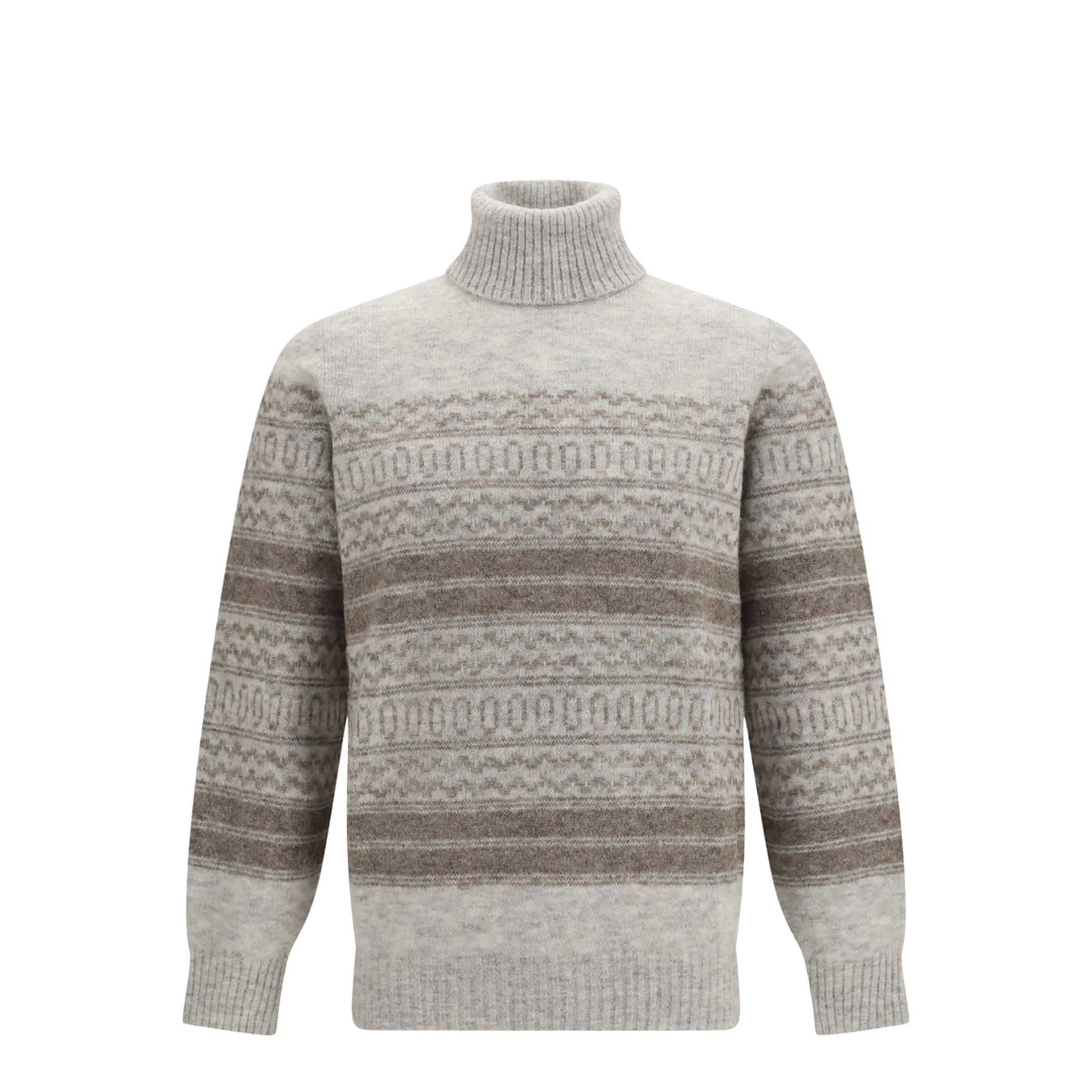 MAYFEYR - Brunello Cucinelli - Fair Isle Knit Turtleneck Sweater - MTF710003