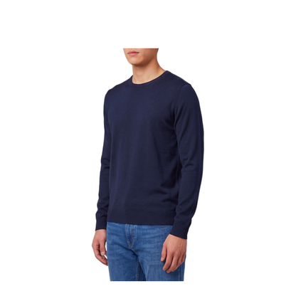 MAYFEYR - John Smedley - Lundy Crew Neck Jumper In Midnight - LUNDYMIDNIGHT