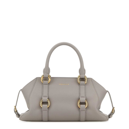 Grey Leather Small Farringdon Handbag