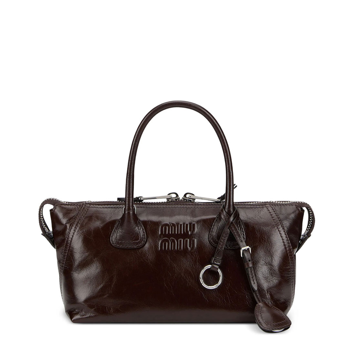 MAYFEYR - MIUMIU - Tote Bag In Leather With Embossed Logo - 5BA338VOOO2A44F0003