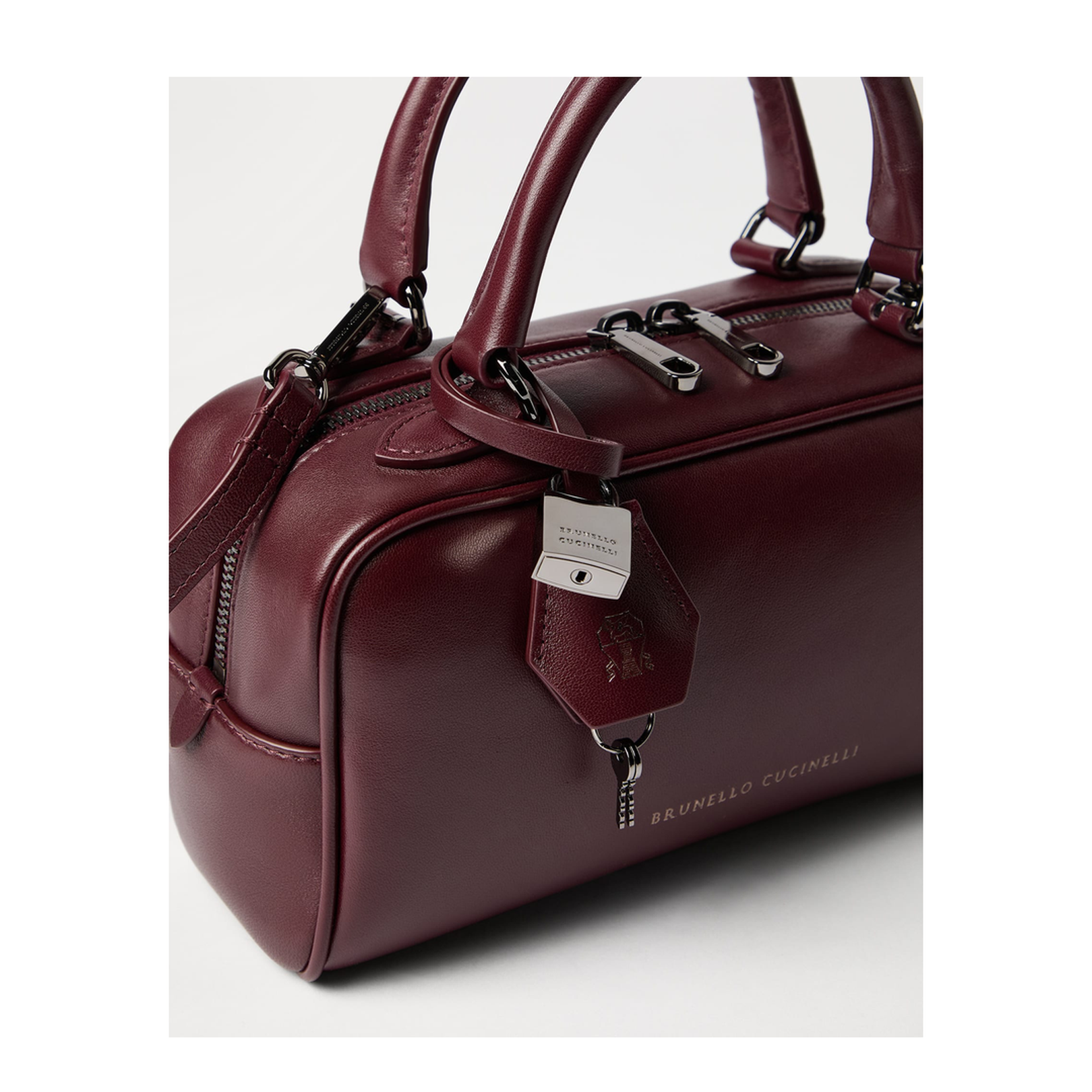 Explorer Small Boston Leather Shoulder Bag