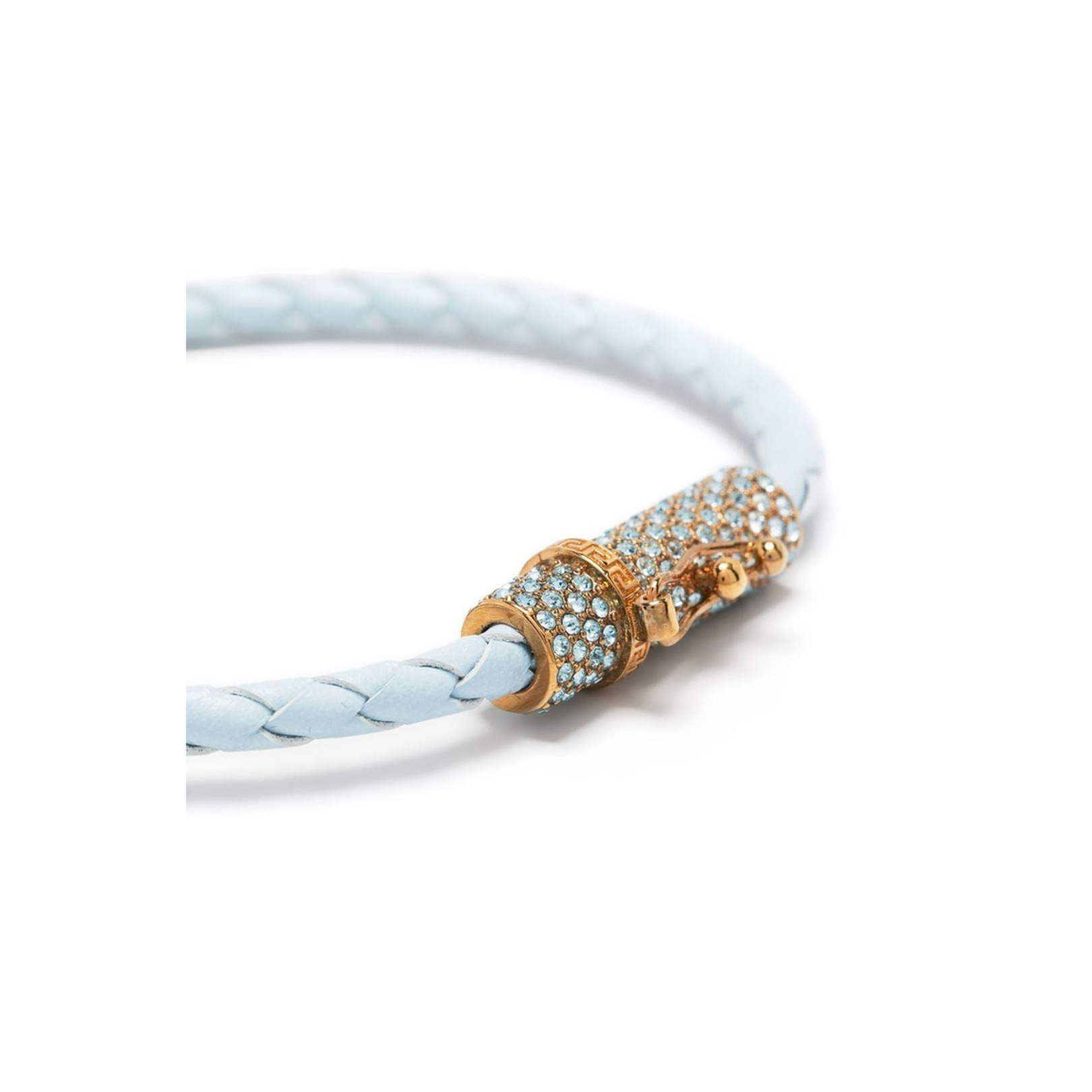 Braided Leather and Brass Bracelet